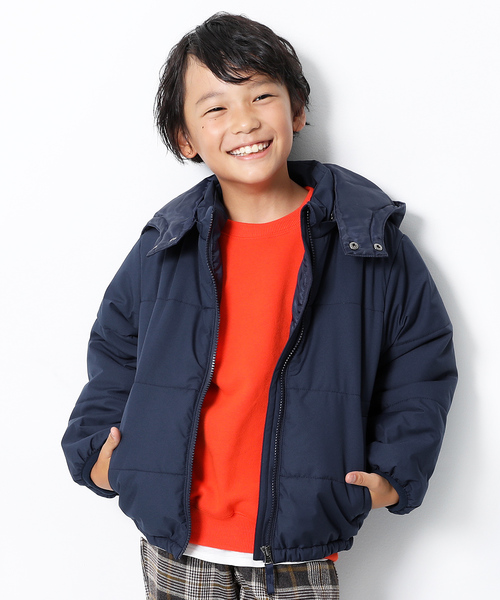 devirock（デビロック）の「中綿ジャケット（その他アウター・キッズ・ブラック/ネイビー/レッド/オレンジ/ブルー/モカ/ブラウン系その他/ブルー系その他/パープル系その他/キャメル/イエロー系その他/レッド系その他/オレンジ系その他/ブラウン系その他2/イエロー系その他2/パープル系その他2・110cm/100cm/120cm/130cm/140cm/150cm/160cm）」の6枚目の写真