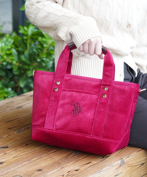 未使用】U.S. POLO ASSN. コーデュロイ トートバッグ 2way U.S. POLO 