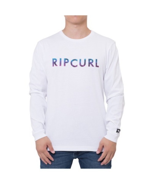 rip curl（リップカール）の「【RIP CURL/リップカール】ロゴプリントロングTシャツ / ユニセックス（Tシャツ/カットソー・メンズ・ブラック/ピンク/ホワイト×ブルー・MEDIUM/LARGE/X-LARGE）」の2枚目の写真