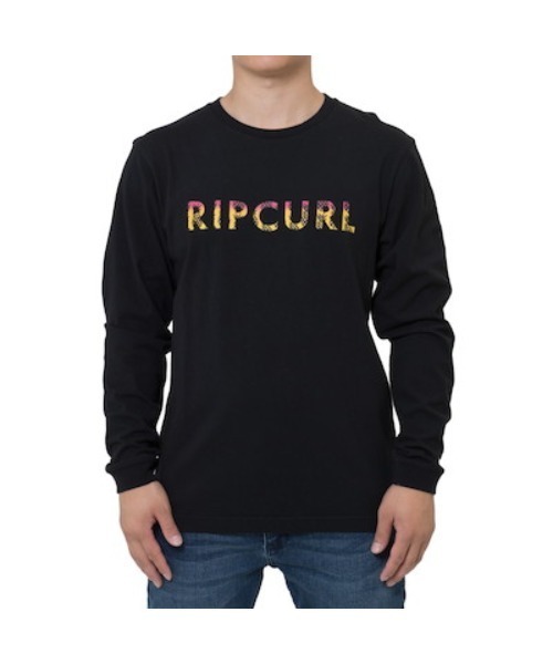 rip curl（リップカール）の「【RIP CURL/リップカール】ロゴプリントロングTシャツ / ユニセックス（Tシャツ/カットソー・メンズ・ブラック/ピンク/ホワイト×ブルー・MEDIUM/LARGE/X-LARGE）」の3枚目の写真