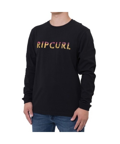 rip curl（リップカール）の「【RIP CURL/リップカール】ロゴプリントロングTシャツ / ユニセックス（Tシャツ/カットソー・メンズ・ブラック/ピンク/ホワイト×ブルー・MEDIUM/LARGE/X-LARGE）」の11枚目の写真