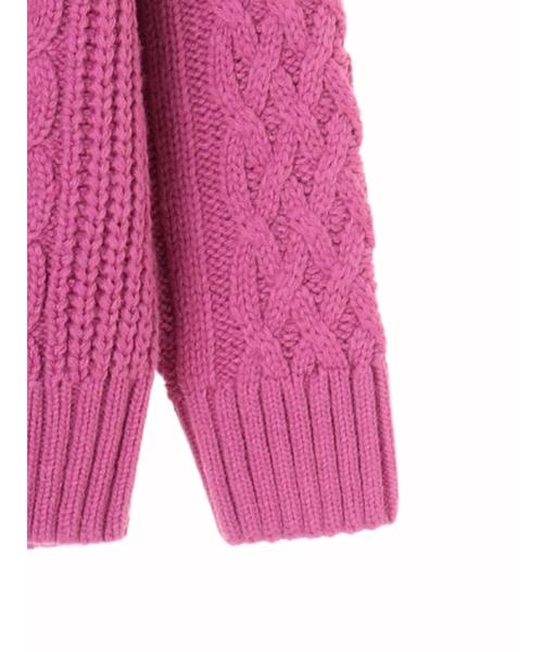 AMERICAN HOLIC（アメリカンホリック）の「クルーネックラグランケーブルニットプルオーバー＊（ニット/セーター・レディース・サックスブルー/ピンク/ネイビー/イエロー/ライトベージュ・M/L）」の21枚目の写真