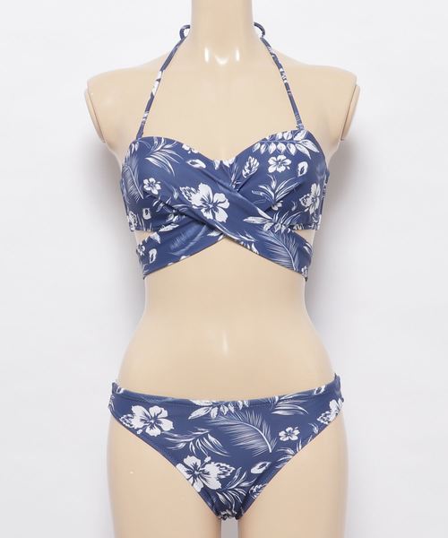 セール】クロスバックリボンバンドゥビキニ 水着2点セット（水着