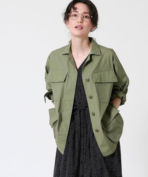 coen(コーエン)の「リップストップミリタリーシャツジャケット(ミリタリージャケット・レディース・ベージュ/カモフラージュ/カーキ・FREE)」の21枚目の写真