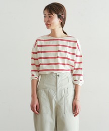 NOMBRE IMPAIR | ダブルラインボーダー バックスリットカットソー(Tシャツ/カットソー)