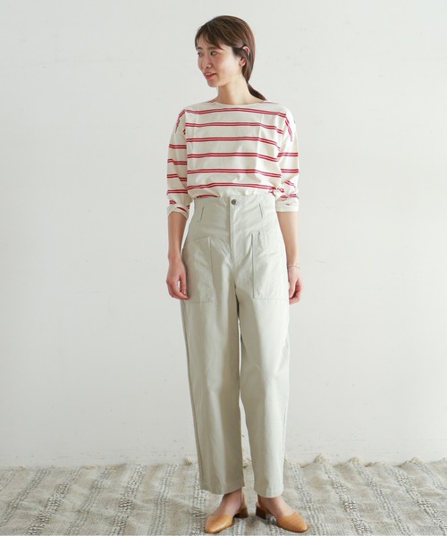 NOMBRE IMPAIR（ノンブルアンペール）の「ダブルラインボーダー バックスリットカットソー（Tシャツ/カットソー・レディース・ホワイト/ブラック/レッド系その他・FREE）」の11枚目の写真