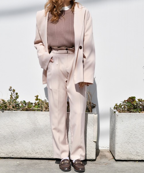 PairPair（ペアペア）の「ベルト付テーパードパンツ(セットアップ)（その他パンツ・レディース・ライトグリーン/アイボリー/モカ・FREE）」の19枚目の写真