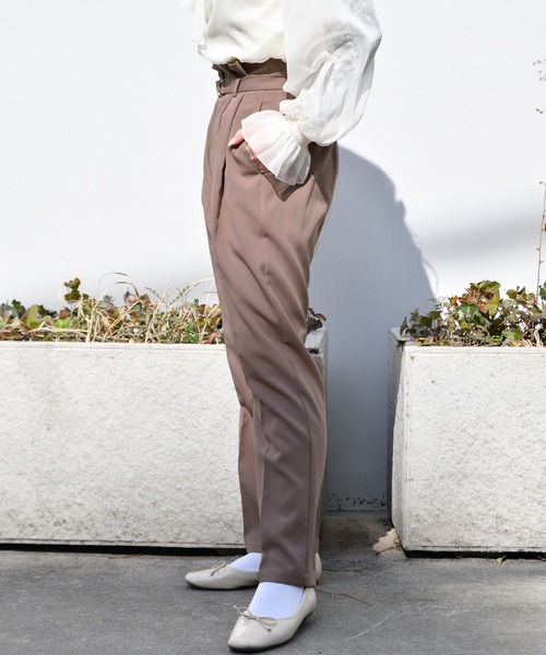 PairPair（ペアペア）の「ベルト付テーパードパンツ(セットアップ)（その他パンツ・レディース・ライトグリーン/アイボリー/モカ・FREE）」の22枚目の写真