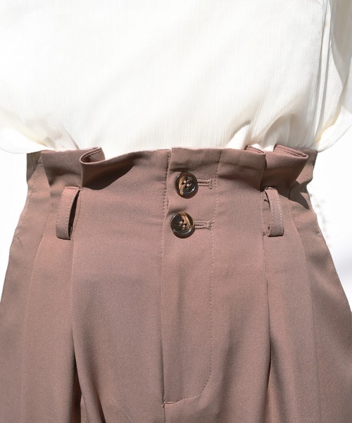 PairPair（ペアペア）の「ベルト付テーパードパンツ(セットアップ)（その他パンツ・レディース・ライトグリーン/アイボリー/モカ・FREE）」の8枚目の写真