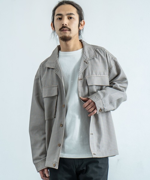 Rocky Monroe(ロッキーモンロー)の「CPO開襟シャツ カバーオール ワークシャツジャケット(シャツ/ブラウス・メンズ・ブラック/ベージュ/カーキ/ホワイト系その他/ブラウン系その他/ベージュ系その他/ブラウン系その他2・LL/M/L)」の3枚目の写真