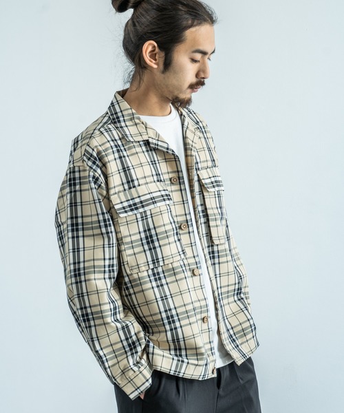 Rocky Monroe(ロッキーモンロー)の「CPO開襟シャツ カバーオール ワークシャツジャケット(シャツ/ブラウス・メンズ・ブラック/ベージュ/カーキ/ホワイト系その他/ブラウン系その他/ベージュ系その他/ブラウン系その他2・LL/M/L)」の6枚目の写真