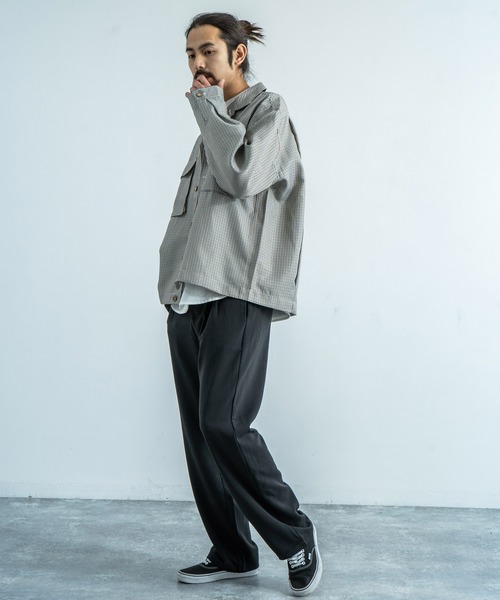 Rocky Monroe(ロッキーモンロー)の「CPO開襟シャツ カバーオール ワークシャツジャケット(シャツ/ブラウス・メンズ・ブラック/ベージュ/カーキ/ホワイト系その他/ブラウン系その他/ベージュ系その他/ブラウン系その他2・LL/M/L)」の9枚目の写真
