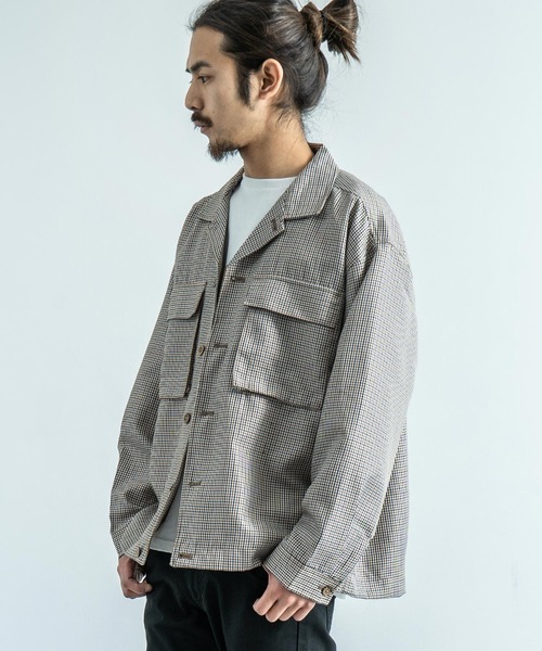 Rocky Monroe(ロッキーモンロー)の「CPO開襟シャツ カバーオール ワークシャツジャケット(シャツ/ブラウス・メンズ・ブラック/ベージュ/カーキ/ホワイト系その他/ブラウン系その他/ベージュ系その他/ブラウン系その他2・LL/M/L)」の14枚目の写真