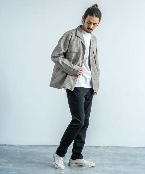 Rocky Monroe(ロッキーモンロー)の「CPO開襟シャツ カバーオール ワークシャツジャケット(シャツ/ブラウス・メンズ・ブラック/ベージュ/カーキ/ホワイト系その他/ブラウン系その他/ベージュ系その他/ブラウン系その他2・LL/M/L)」の15枚目の写真