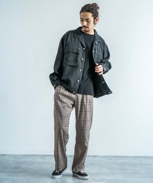 Rocky Monroe(ロッキーモンロー)の「CPO開襟シャツ カバーオール ワークシャツジャケット(シャツ/ブラウス・メンズ・ブラック/ベージュ/カーキ/ホワイト系その他/ブラウン系その他/ベージュ系その他/ブラウン系その他2・LL/M/L)」の12枚目の写真