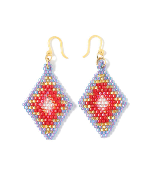 Ray BEAMS(レイビームス)の「MATSUNO GLASS BEADS / トレジャー ピアス(ピアス(両耳用)・レディース・ロイヤルブルー/レッド/ブラック/ホワイト・ONE SIZE)」の4枚目の写真