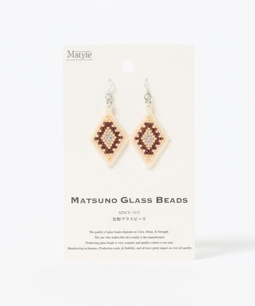 Ray BEAMS(レイビームス)の「MATSUNO GLASS BEADS / トレジャー ピアス(ピアス(両耳用)・レディース・ロイヤルブルー/レッド/ブラック/ホワイト・ONE SIZE)」の11枚目の写真