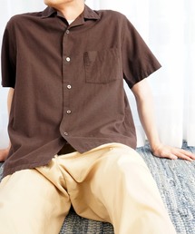 ADAM ET ROPE' | 〈バンブー素材〉オーバーシルエットオープンカラーシャツ(シャツ/ブラウス)