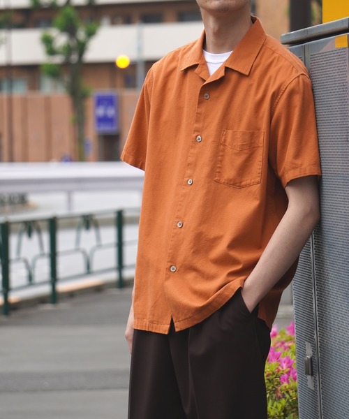 ADAM ET ROPE'（アダムエロペ）の「〈バンブー素材〉オーバーシルエットオープンカラーシャツ（シャツ/ブラウス・メンズ・ブラック系その他/ブラウン系その他/オレンジ系その他4・M/L）」の3枚目の写真