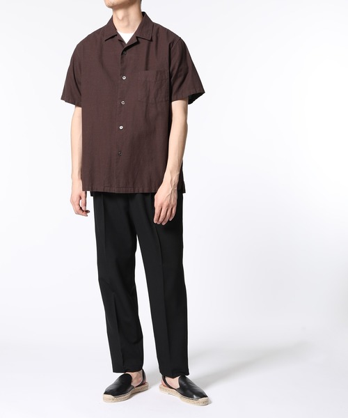 ADAM ET ROPE'（アダムエロペ）の「〈バンブー素材〉オーバーシルエットオープンカラーシャツ（シャツ/ブラウス・メンズ・ブラック系その他/ブラウン系その他/オレンジ系その他4・M/L）」の12枚目の写真