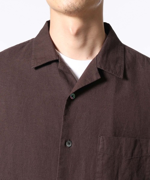 ADAM ET ROPE'（アダムエロペ）の「〈バンブー素材〉オーバーシルエットオープンカラーシャツ（シャツ/ブラウス・メンズ・ブラック系その他/ブラウン系その他/オレンジ系その他4・M/L）」の16枚目の写真