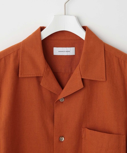ADAM ET ROPE'（アダムエロペ）の「〈バンブー素材〉オーバーシルエットオープンカラーシャツ（シャツ/ブラウス・メンズ・ブラック系その他/ブラウン系その他/オレンジ系その他4・M/L）」の5枚目の写真