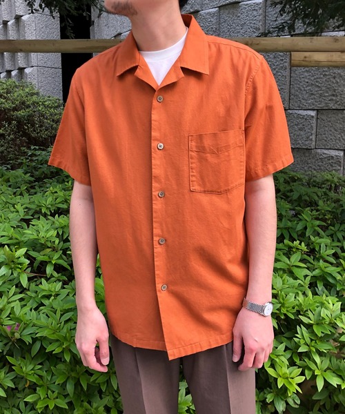 ADAM ET ROPE'（アダムエロペ）の「〈バンブー素材〉オーバーシルエットオープンカラーシャツ（シャツ/ブラウス・メンズ・ブラック系その他/ブラウン系その他/オレンジ系その他4・M/L）」の22枚目の写真