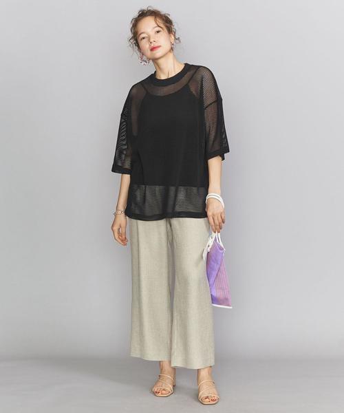 NEWDOSE(ニュードーズ)の「<NEWDOSE>メッシュTシャツ(Tシャツ/カットソー・レディース・ブラック/オフホワイト・FREE)」の15枚目の写真