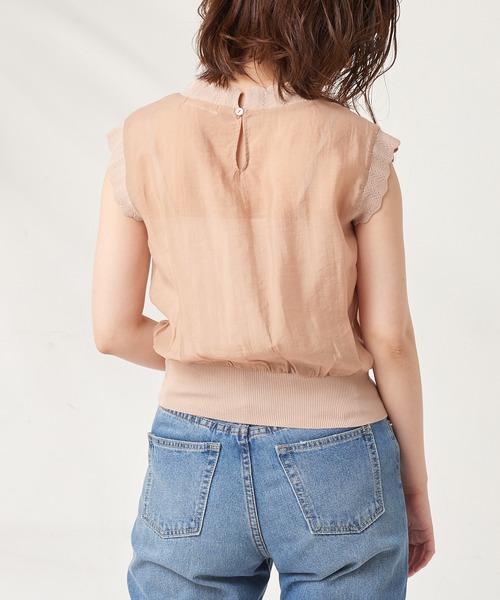 natural couture(ナチュラルクチュール)の「ほんのりシアーエアリープルオーバー(シャツ/ブラウス・レディース・ブラック/サックスブルー/オレンジ/アイボリー・FREE)」の16枚目の写真