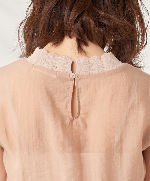 natural couture(ナチュラルクチュール)の「ほんのりシアーエアリープルオーバー(シャツ/ブラウス・レディース・ブラック/サックスブルー/オレンジ/アイボリー・FREE)」の19枚目の写真