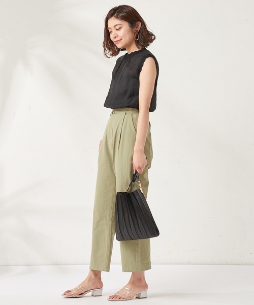 natural couture(ナチュラルクチュール)の「ほんのりシアーエアリープルオーバー(シャツ/ブラウス・レディース・ブラック/サックスブルー/オレンジ/アイボリー・FREE)」の20枚目の写真