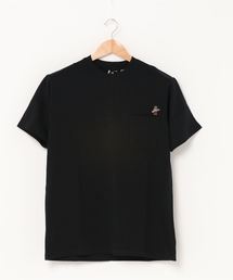 コットンUSA 米綿 胸ポケベアーワンポイントミニ刺繍 ワイドシルエット Tシャツ