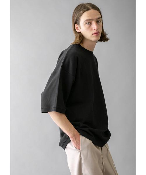 MONKEY TIME（モンキータイム）の「＜monkey time＞ CTN MILANO RIB TEE/ニットTシャツ（Tシャツ/カットソー・メンズ・ケリー/ブラック/ホワイト・X-LARGE/LARGE/SMALL/MEDIUM）」の3枚目の写真