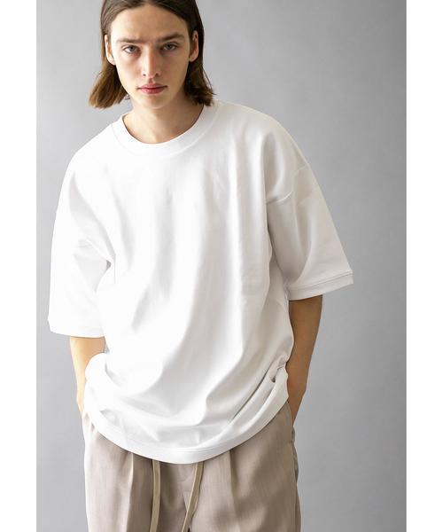 MONKEY TIME（モンキータイム）の「＜monkey time＞ CTN MILANO RIB TEE/ニットTシャツ（Tシャツ/カットソー・メンズ・ケリー/ブラック/ホワイト・X-LARGE/LARGE/SMALL/MEDIUM）」の4枚目の写真