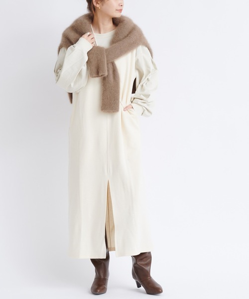 DouDou(ドゥドゥ)の「袖タックボリュームT(Tシャツ/カットソー・レディース・チャコールグレー/ブラウン/アイボリー・FREE)」の16枚目の写真