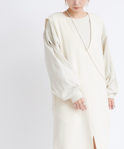 DouDou(ドゥドゥ)の「袖タックボリュームT(Tシャツ/カットソー・レディース・チャコールグレー/ブラウン/アイボリー・FREE)」の18枚目の写真