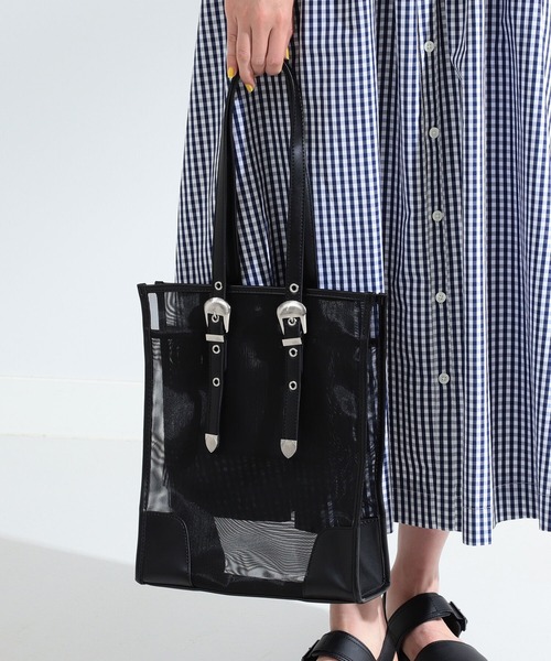 Ray BEAMS（レイビームス）の「CONTROL FREAK × Ray BEAMS / 別注 シアー ウエスタン トートバッグ（トートバッグ・レディース・ブラック/グリーン・ONE SIZE）」の2枚目の写真