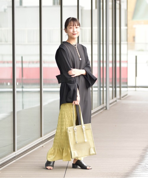 Ray BEAMS（レイビームス）の「CONTROL FREAK × Ray BEAMS / 別注 シアー ウエスタン トートバッグ（トートバッグ・レディース・ブラック/グリーン・ONE SIZE）」の11枚目の写真