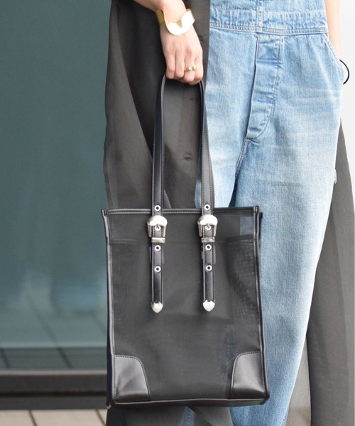 Ray BEAMS（レイビームス）の「CONTROL FREAK × Ray BEAMS / 別注 シアー ウエスタン トートバッグ（トートバッグ・レディース・ブラック/グリーン・ONE SIZE）」の4枚目の写真