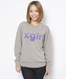 X-girl | ROUND LOGO KNIT TOP(ニット/セーター)