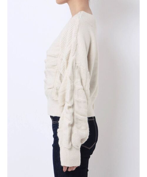 EMODA(エモダ)の「ワイドドレープニット(ニット/セーター・レディース・ブラック/パープル/ホワイト・FREE)」の13枚目の写真