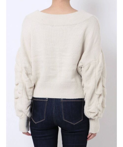 EMODA(エモダ)の「ワイドドレープニット(ニット/セーター・レディース・ブラック/パープル/ホワイト・FREE)」の14枚目の写真