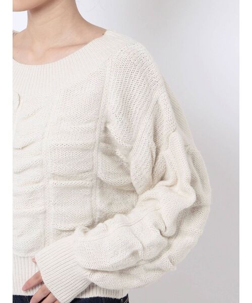 EMODA(エモダ)の「ワイドドレープニット(ニット/セーター・レディース・ブラック/パープル/ホワイト・FREE)」の16枚目の写真