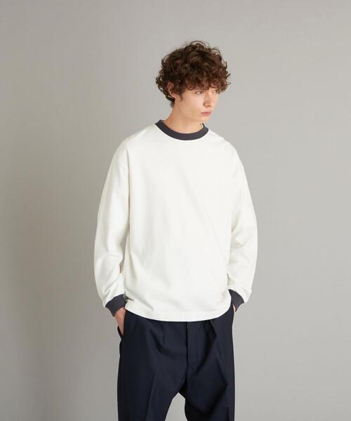 Steven Alan（スティーブンアラン）の「＜Steven Alan＞ SLOW TWST RINGER LONG SLEEVE TEE/カットソー（Tシャツ/カットソー・メンズ・ダークグレー/ブラック/ホワイト/ベージュ・L/XL/S/M）」の17枚目の写真