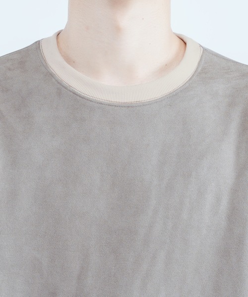 epnok（エプノック）の「スウェードフリーススウェット（スウェット・メンズ・グレイッシュベージュ/オレンジ・MEDIUM/LARGE）」の13枚目の写真