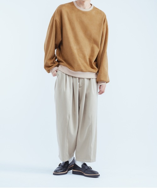 epnok（エプノック）の「スウェードフリーススウェット（スウェット・メンズ・グレイッシュベージュ/オレンジ・MEDIUM/LARGE）」の20枚目の写真