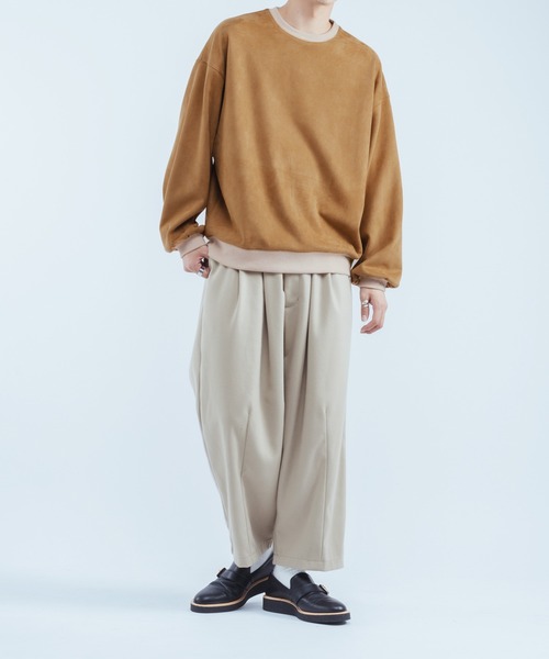 epnok（エプノック）の「スウェードフリーススウェット（スウェット・メンズ・グレイッシュベージュ/オレンジ・MEDIUM/LARGE）」の21枚目の写真