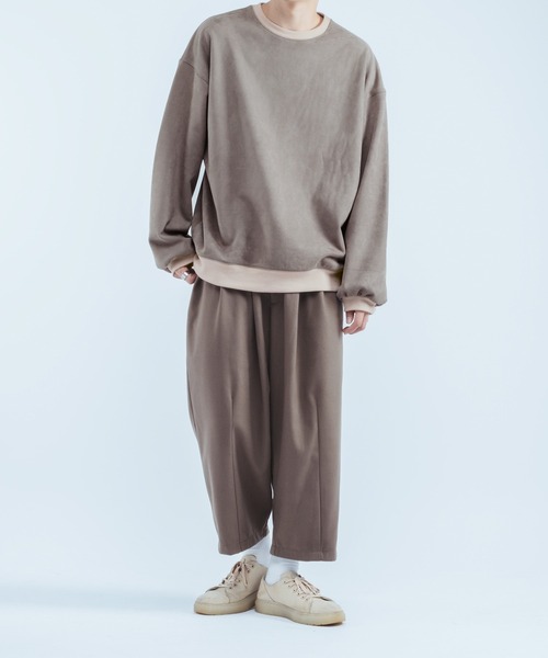 epnok（エプノック）の「スウェードフリーススウェット（スウェット・メンズ・グレイッシュベージュ/オレンジ・MEDIUM/LARGE）」の10枚目の写真