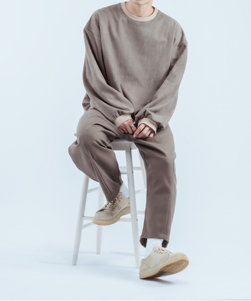 epnok（エプノック）の「スウェードフリーススウェット（スウェット・メンズ・グレイッシュベージュ/オレンジ・MEDIUM/LARGE）」の11枚目の写真