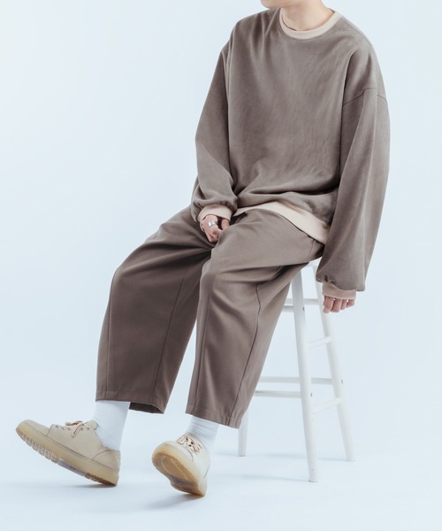 epnok（エプノック）の「スウェードフリーススウェット（スウェット・メンズ・グレイッシュベージュ/オレンジ・MEDIUM/LARGE）」の12枚目の写真